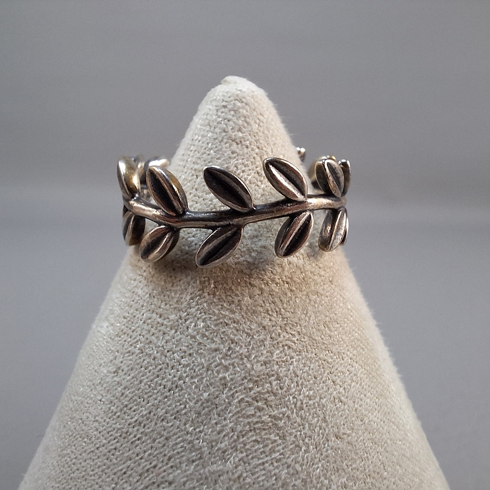 Pandora Laurel Ring Sz 60 9 Sterling Silver 925 Wreath Leaves Vine 190922